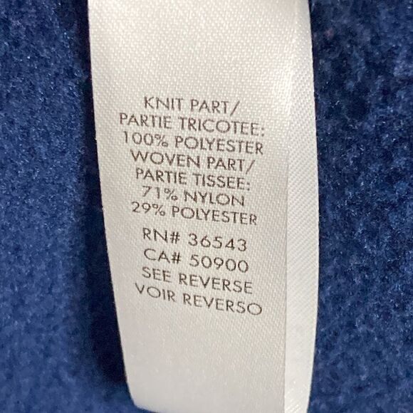 CALVIN KLEIN CK LOGO FULL ZIP  BLACK NAVY FLEECE JACKET Large - Picture 8 of 10